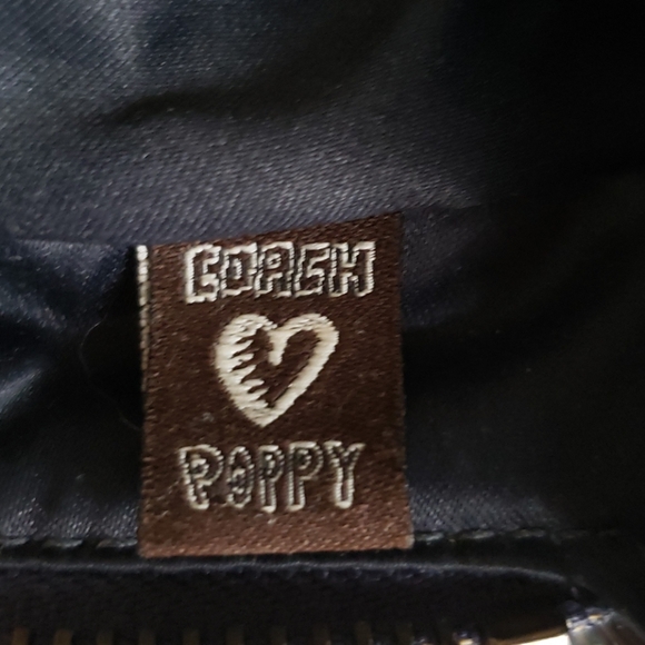 Coach Poppy Blue Push Lock Patent Leather Satchel - Picture 16 of 16